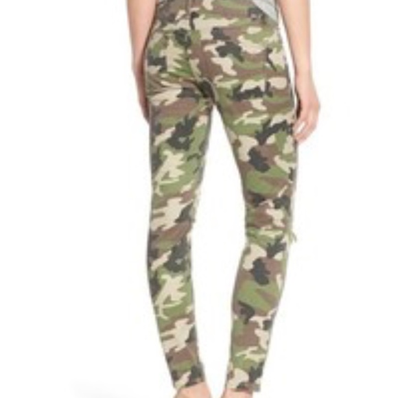 DL1961 Olive Camouflage Skinny Emma Power Knee-Rip Edition Legging XTWILL - Picture 2 of 5